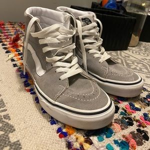 Vans Sk8-Hi Light Gray Suede Shoes